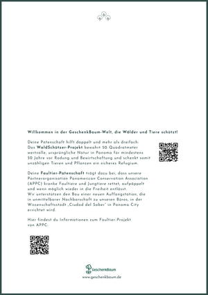 FaultierWald Zertifikat Rückseite